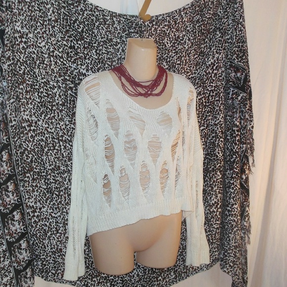 Love Tree Sweaters - A VERY Holy Sweater! Cropped Sweater Size L-1X LN